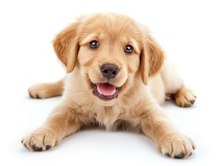 A small dog with a white background