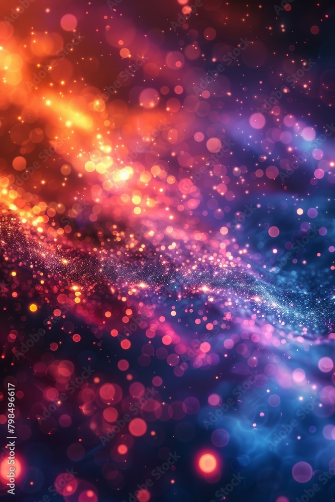Poster Abstract background with algorithmic design elements.