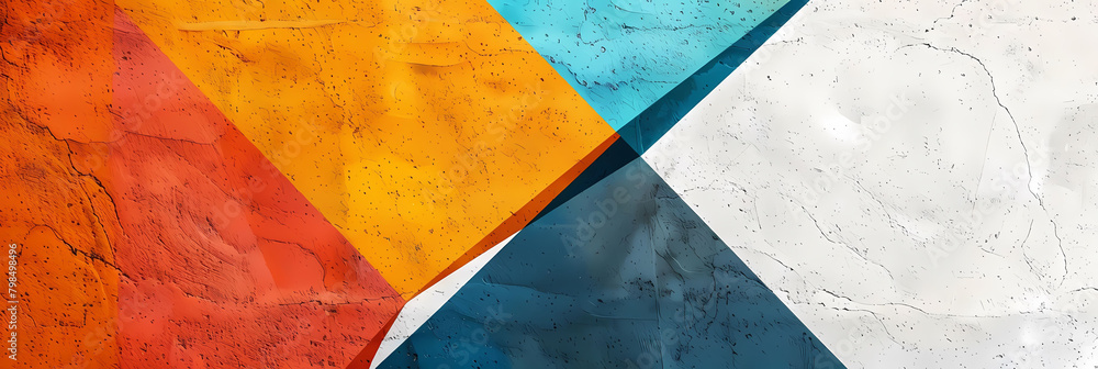 Aufkleber geometric patterned website headers featuring a white and blue triangle