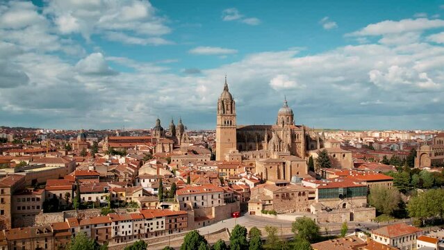 Old Cathedral - Aerial view of Salamanca