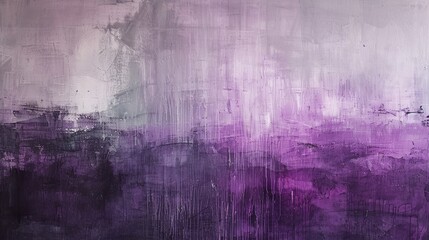 An abstract gradient painting with shades of purple cascading down the canvas, creating a visually intriguing drip effect.