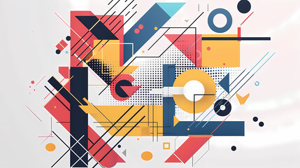 geometric vector illustration in the style of art
