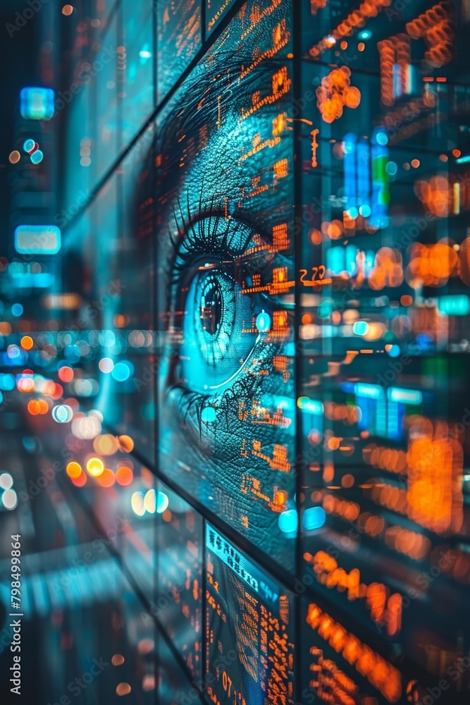 Poster representation of a high-tech artificial intelligence system for detecting sophisticated cyber threa