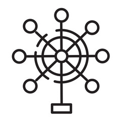 Obraz premium Circus Coster Park Line Icon