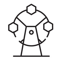 Fototapeta premium Circus Coster Park Line Icon