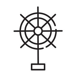 Obraz premium Circus Coster Park Line Icon