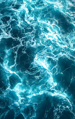 Fototapeta premium Crystal Clear Waters Over Rocky Seabed Aerial Ocean View