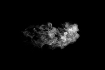 abstract vapor water, white smoke steam isolated on a black background. concept of texture cold...