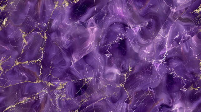 Seamless tileable purple marble background texture wallpaper. Generative AI