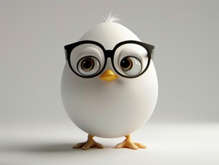 Fototapeta premium Egg wearing glasses