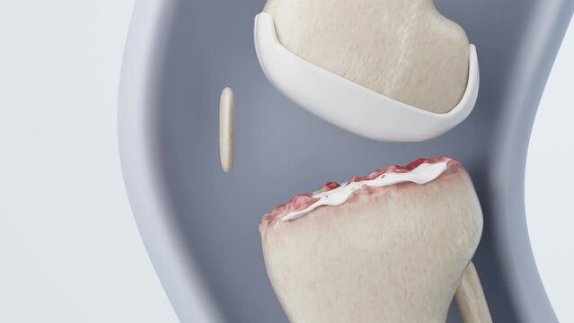Knee bone and osteoarthritis warning sign