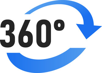360 Degree Angle icon symbol
