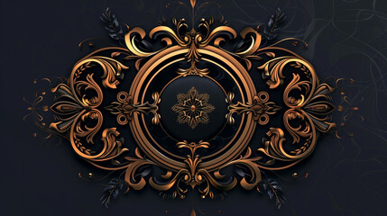 Intricately detailed vector badge showcasing intricate craftsmanship and opulent design elements.