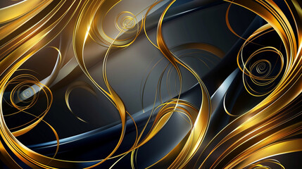 Luxurious golden swirls dance on a sleek obsidian background, creating a cover design that captures the essence of sophistication and prestige.