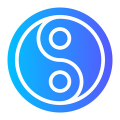 ying yang gradient icon