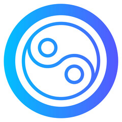 ying yang gradient icon