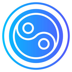 ying yang gradient icon