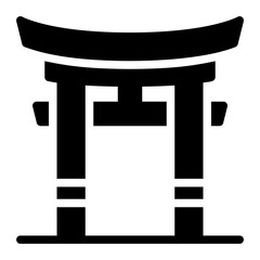 torii gate glyph icon
