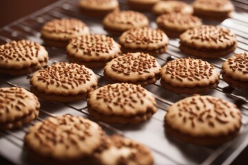 'cookies baking sweet dessert food cookie chocolate isolated biscuit stack snack white baked brown...