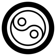 ying yang glyph icon
