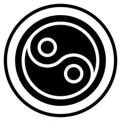 ying yang glyph icon