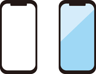 スマホ　スマートフォン　モバイル　携帯電話　アイコン　イラスト素材