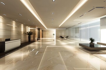 Light and Space Harmony: Abstract Minimalism in Modern Business Interiors