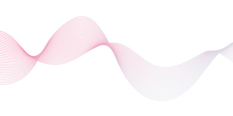 Abstract blend wave curve line and white background. Abstract wavy lines for science, music technology futuristic, banner, business, template, flyer design. wavy element concept lines backdrop.