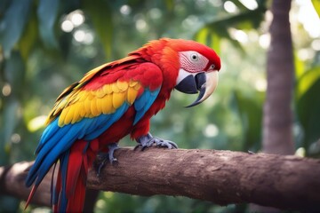 Obraz premium red and yellow macaw