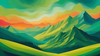 Obraz premium Background wallpaper illustration Psychedelic, Expressionism. Generative AI, Generative, AI