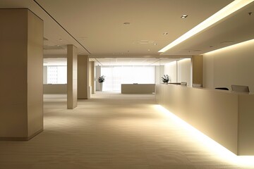 Balancing Light and Space: Serenely Lit Empty Office Spaces