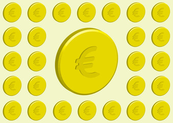 euro coin currency symbol pattern background design