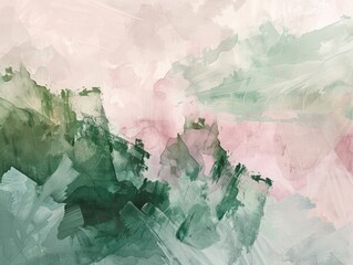 Blush pink and sage green fusion in abstract spring background, creating a calming color palette. 