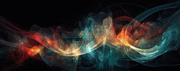Abstract neon light background, Generative AI