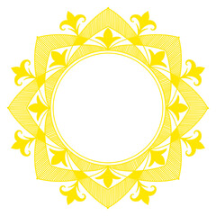 Yellow Flower Art Pattern -  Petals Indian Art Pattern - Gold mandala, Indian art, kalamari, flower art - Indian pattern gold, Indian festival, Diwali