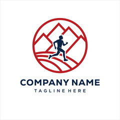 Mountain Running Logo Royalty, design inspiration, vector