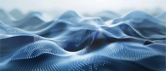 Soft Blue Waves: A smooth textile background with gentle curves and vibrant blue hues, inspired by nature and art
