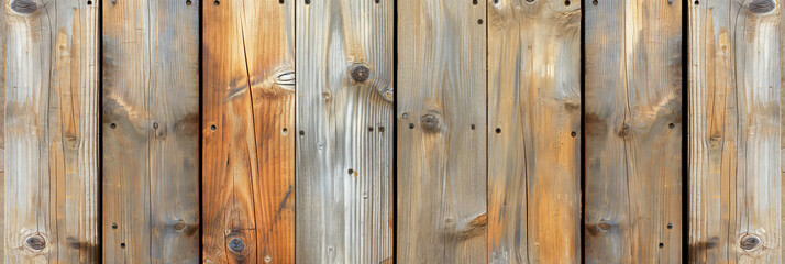 Fototapeta premium Vertical wooden planks with varying tones. High-resolution texture for design, wallpaper, or background.