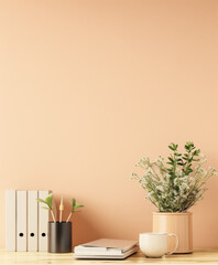 Elegant minimalist design composition of a modern home and office decor.