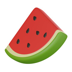 Vibrant Watermelon for Fresh Concepts. 3D Render