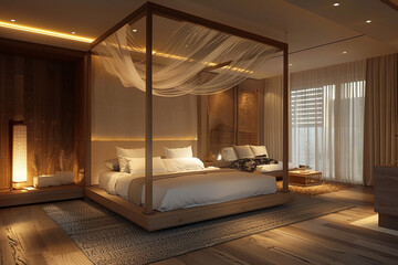 luxury wedding bed room