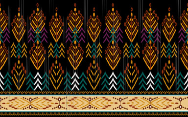 Ikat geometric folklore ornament with diamonds. Tribal ethnic 
vector texture. Seamless striped pattern in Aztec style. Folk embroidery. 
Indian, Scandinavian, Gypsy, Mexican, African rug.
