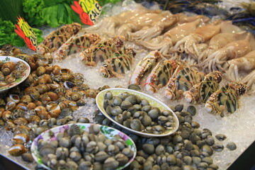 tasty fresh squid on thailand bangkok street