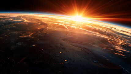 sunrise over earth