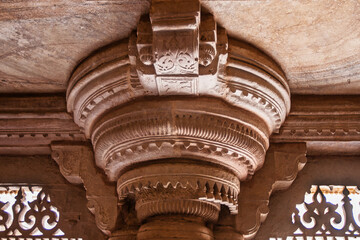 Stone curving in geometric Design form at Gwalior Fort