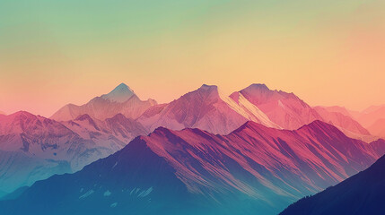sunset in ice mountains wallpaper