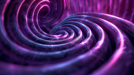 Intriguing spiral art featuring vibrant violet lines.