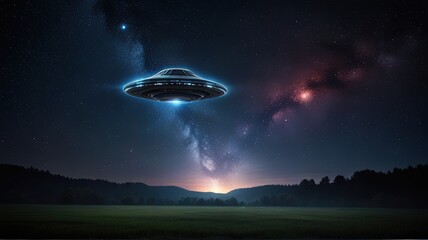 spaceship and planet, ufo in space, ufo in the night, ufo in the night sky, spaceship and earth, alien planet in space, alien planet and space