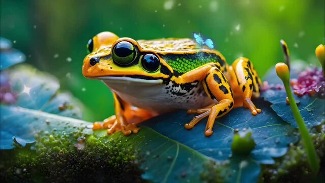 frog in tropical forest