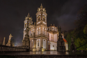 Braga, Portugal. The Sanctuary of Bom Jesus do Monte. It's located on the hill ,overlooking the...